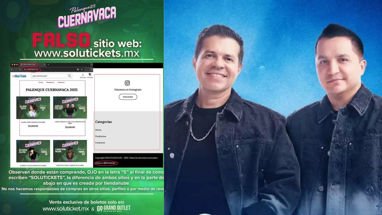 ¡Cuidado! aparece página web falsa que vende supuestos boletos para Palenque Cuernavaca 2025