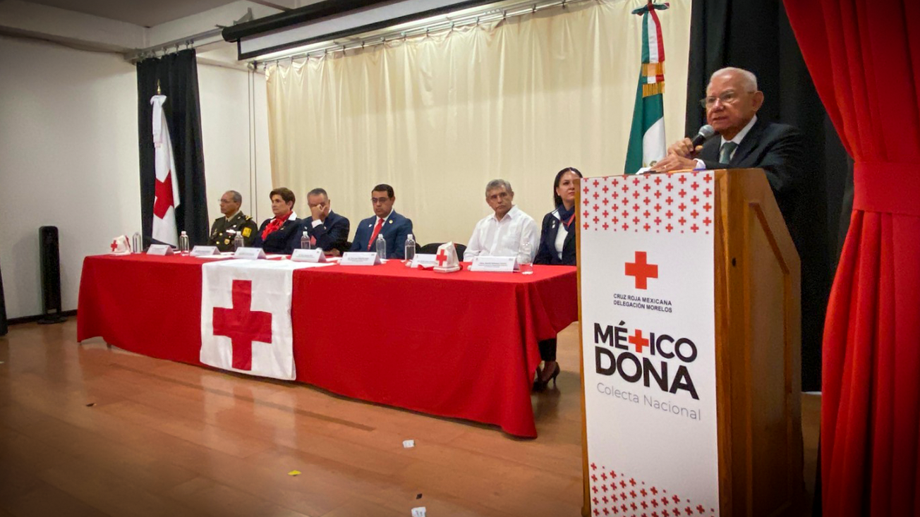Gobierno de Morelos se suma a la Colecta 2025 de la Cruz Roja Mexicana