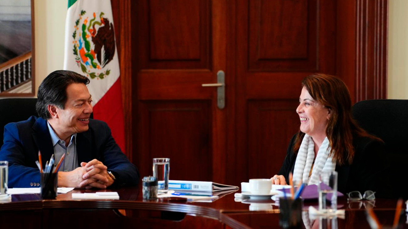 Gobernadora y Mario Delgado refuerzan colaboración por educación estatal