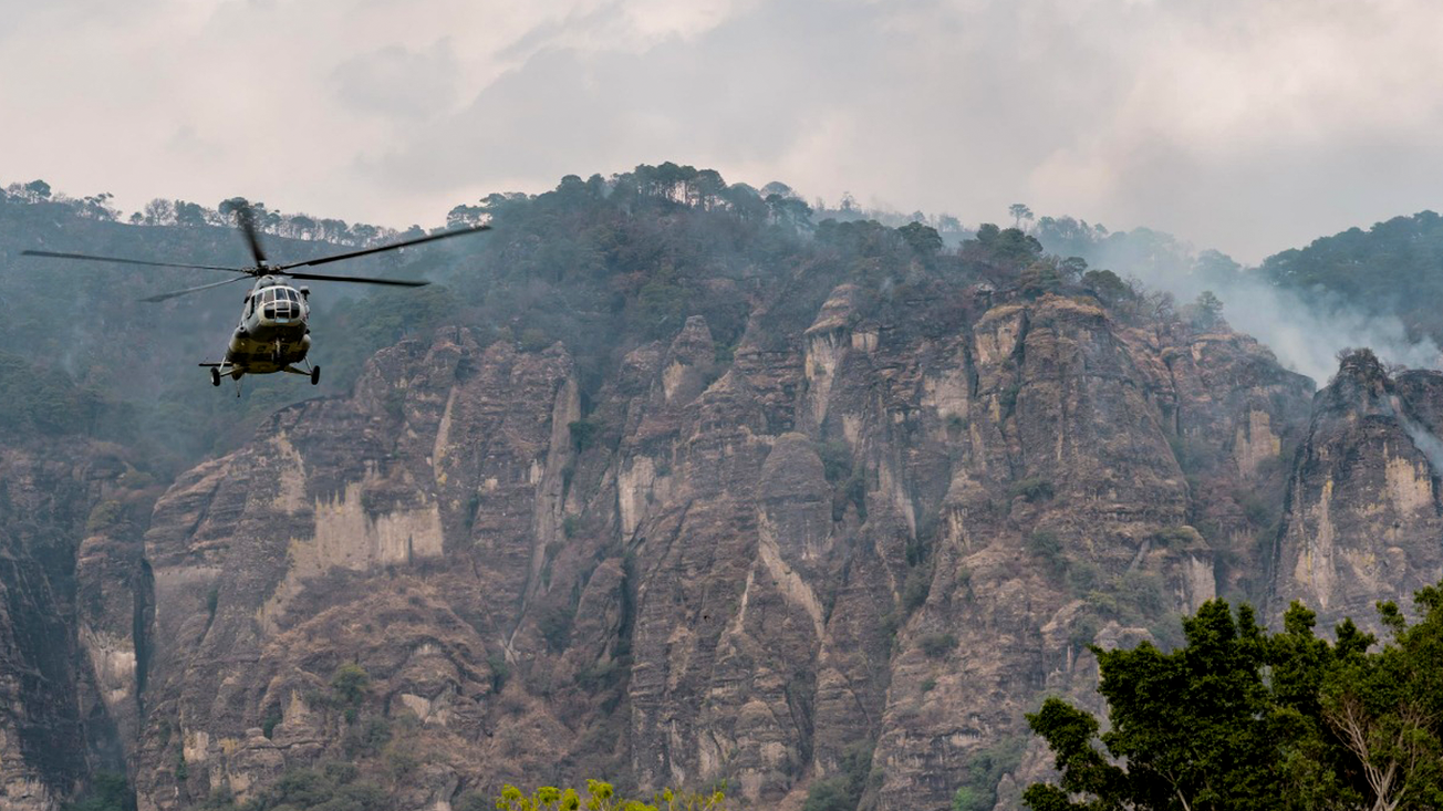 Actualización: Incendio en Tepoztlán afecta 120 hectáreas; 50% controlado