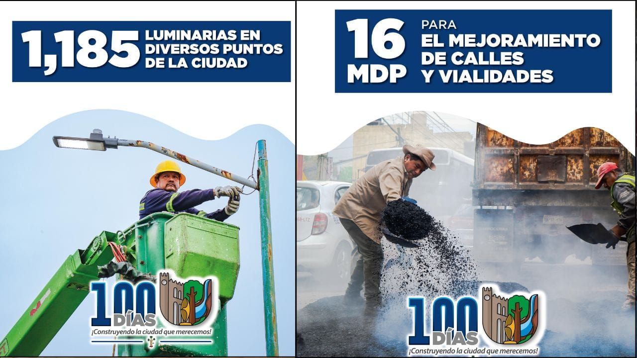 En 100 días de administración, Cuernavaca trabaja en luminaria, mejoramiento de vialidades y limpieza
