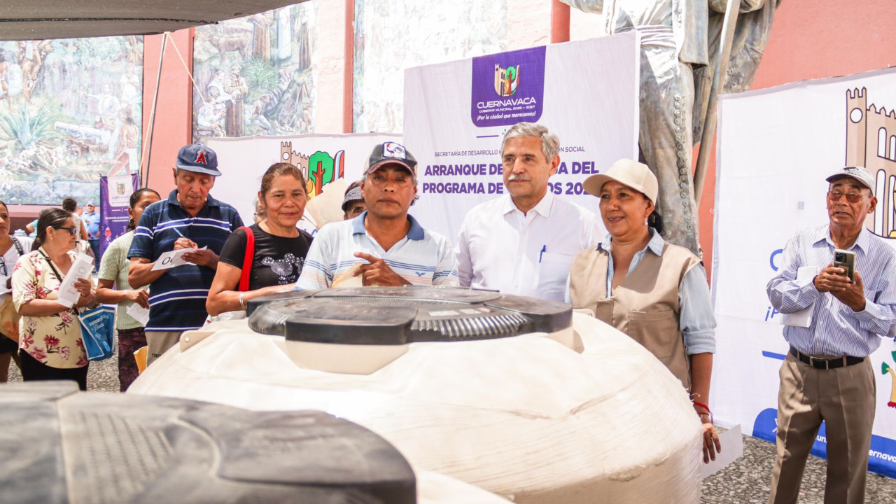 Últimos días de entrega de tinacos gratuitos en Cuernavaca