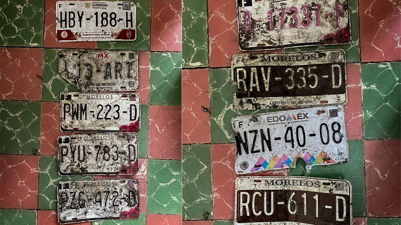 Jiutepec resguarda placas vehiculares extraviadas tras inundación