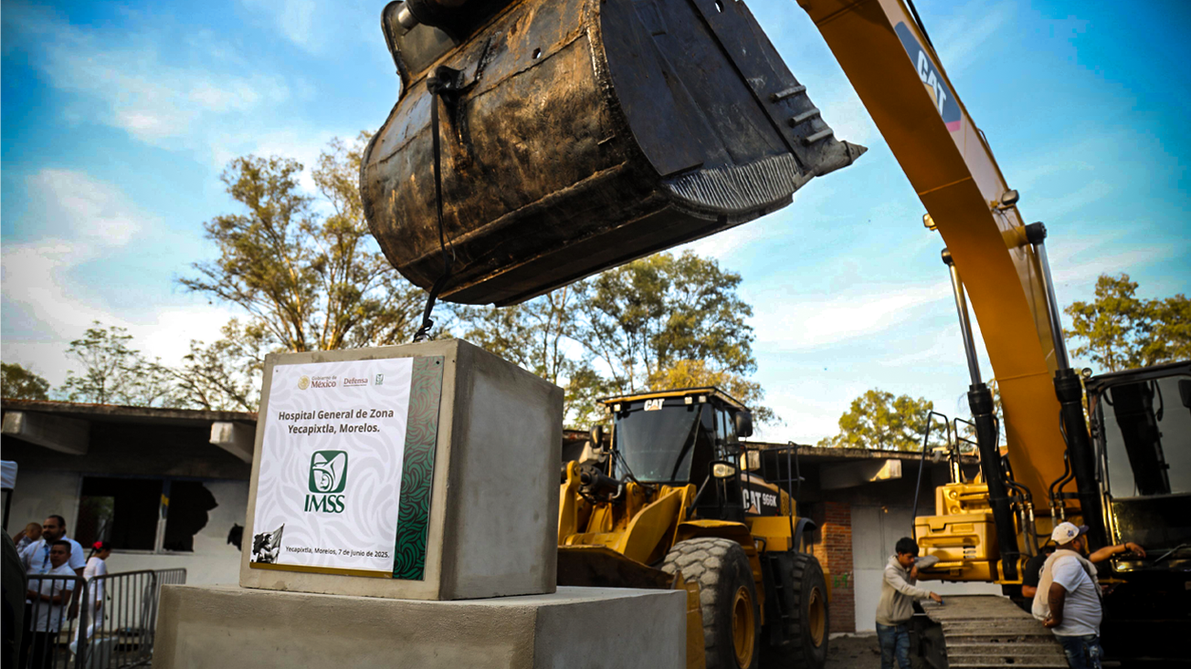 Sheinbaum y González Saravia arrancan hospital del IMSS en Yecapixtla