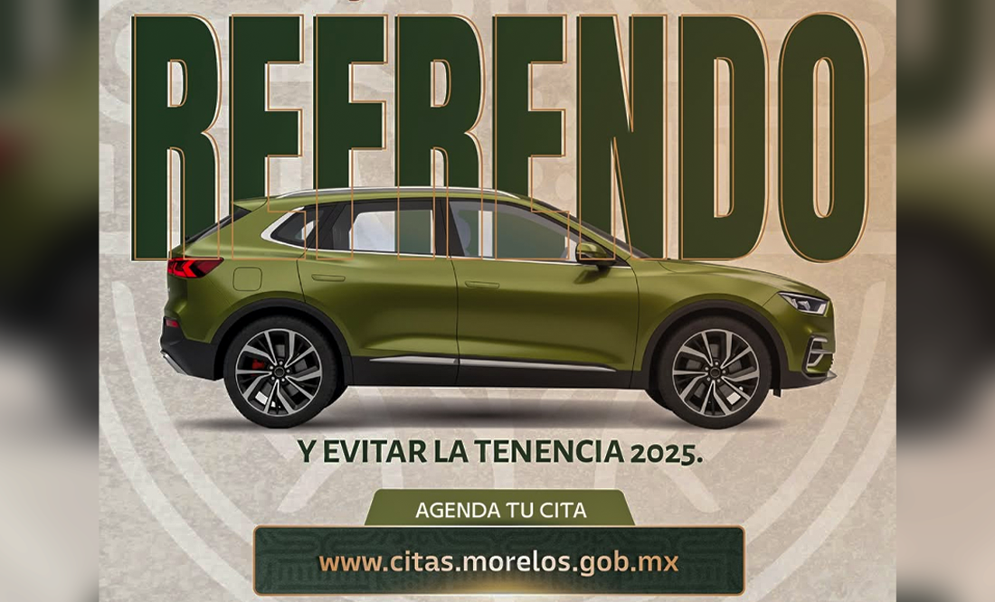 Amplían plazo para pago de refrendo vehicular 2025 en Morelos