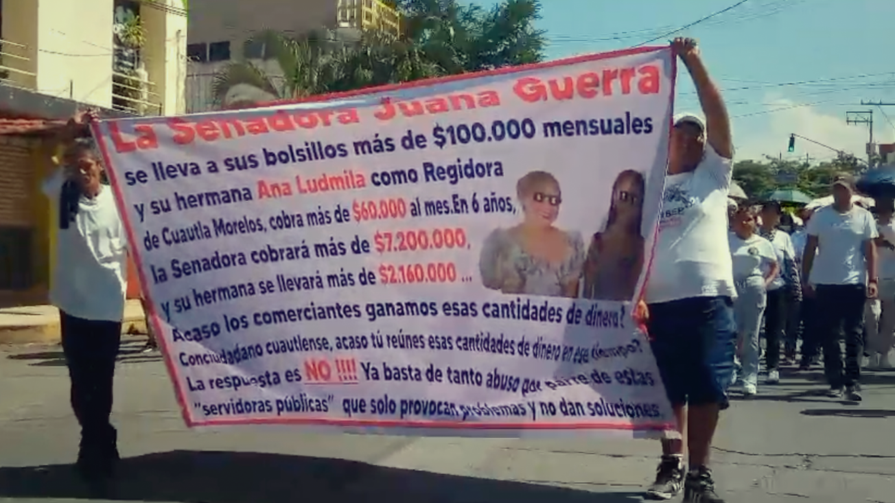 Protestan comerciantes de Cuautla tras altercado con regidora y senadora