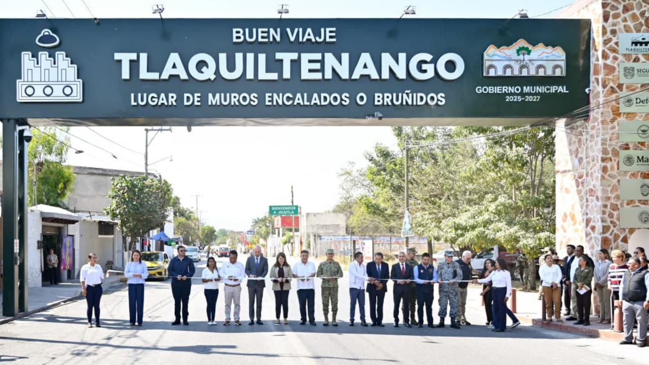 Inaugura Gobernadora arco de seguridad en Tlaquiltenango