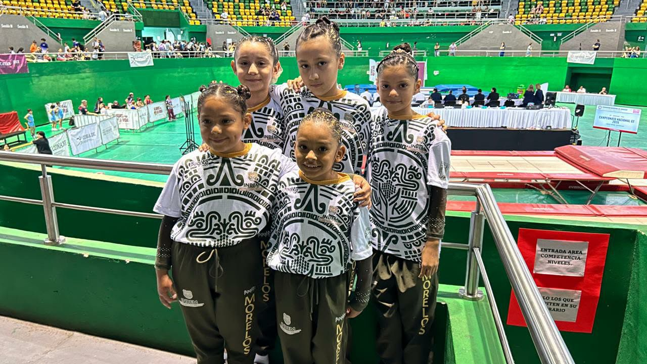 Niños morelenses destacan en Campeonato Nacional de Gimnasia de Trampolín