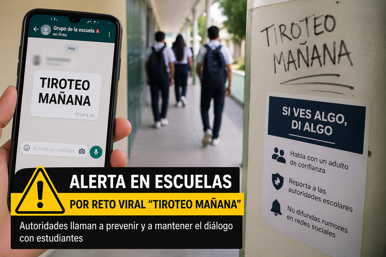 Alertan en Morelos por reto “Tiroteo mañana” en escuelas