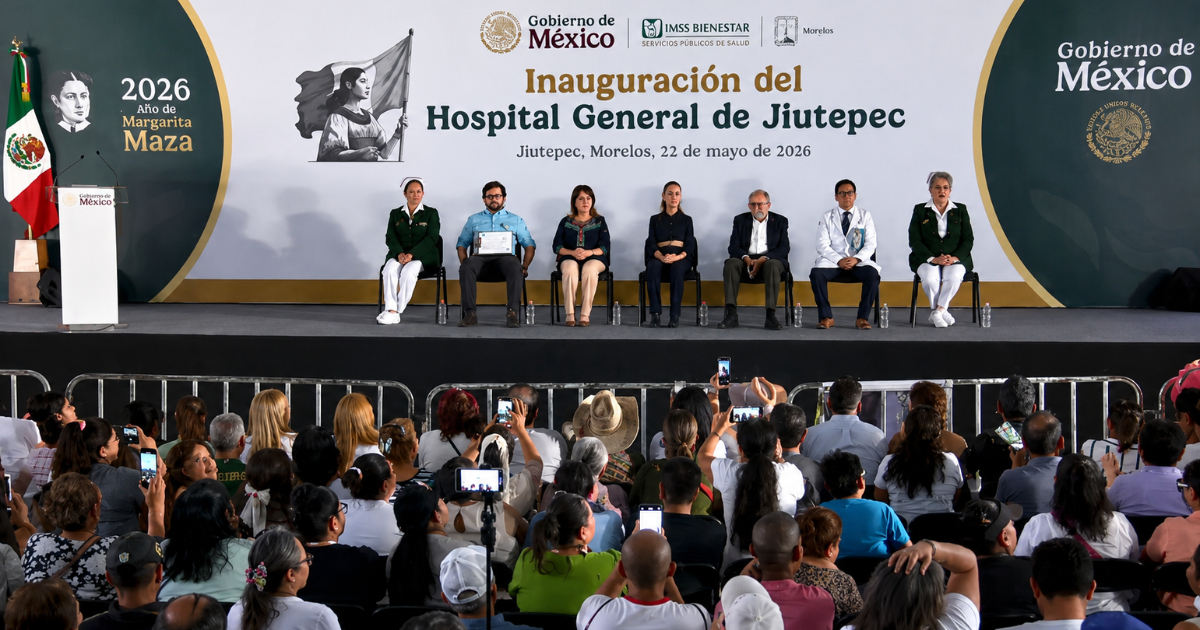 Sheinbaum inaugura hospital IMSS-Bienestar en Jiutepec y refuerza sistema de salud
