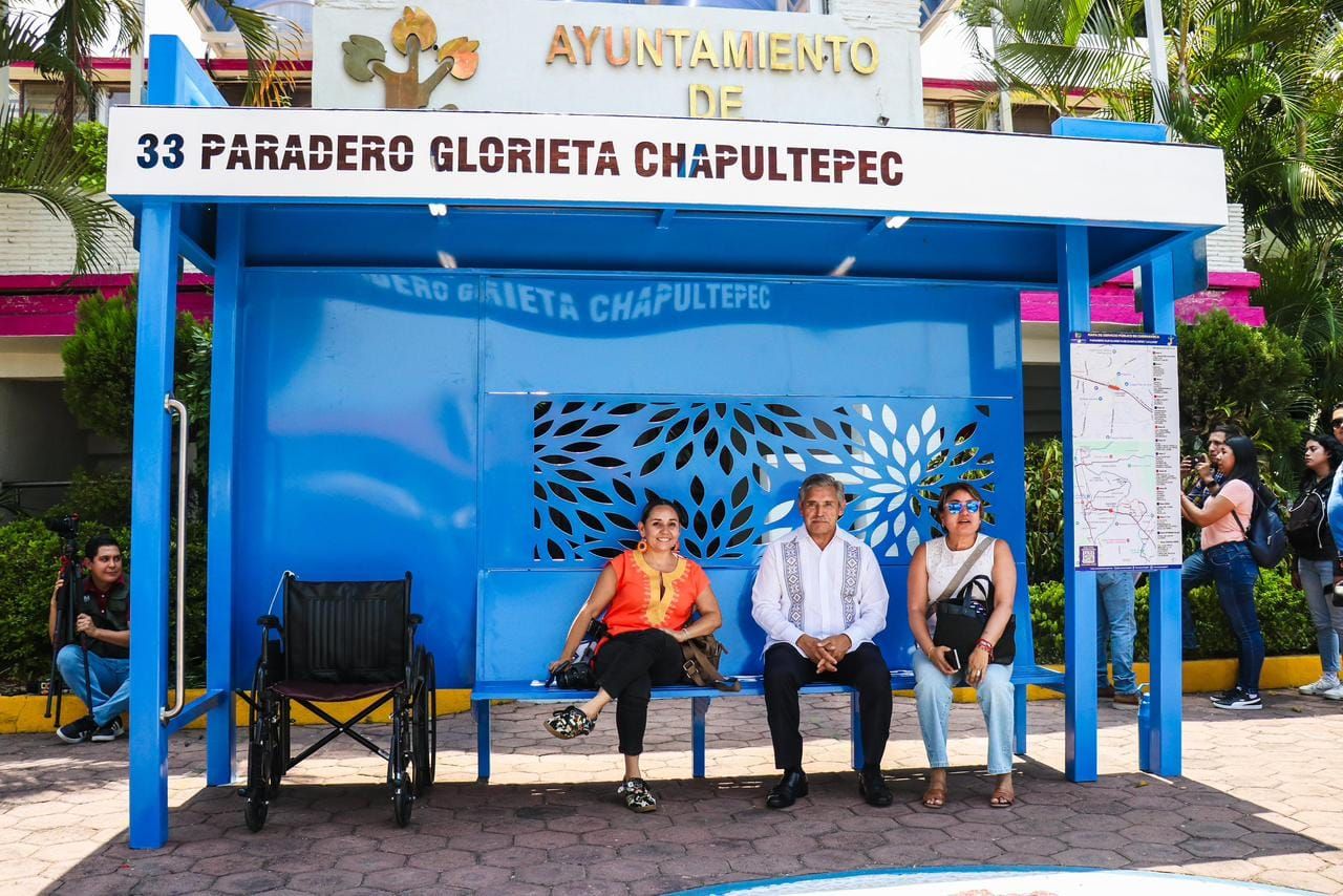 Conoce los nuevos parabuses inteligentes y con enfoque social en Cuernavaca
