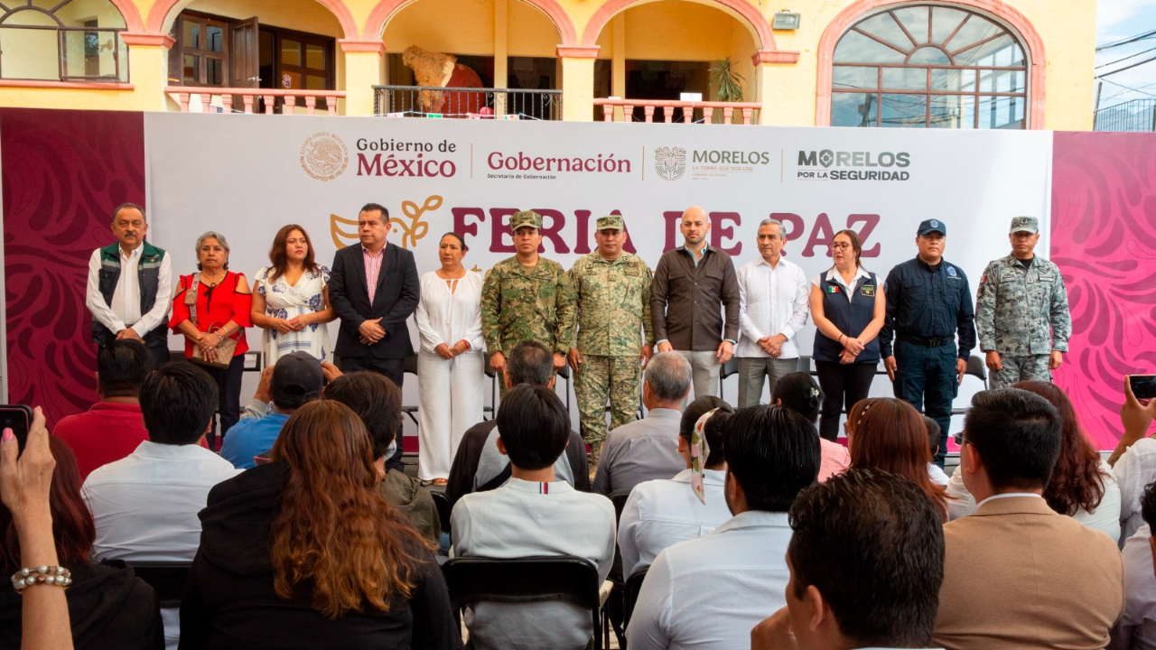 Trabajo coordinado fortalece la estrategia de seguridad y construcción de paz en Morelos