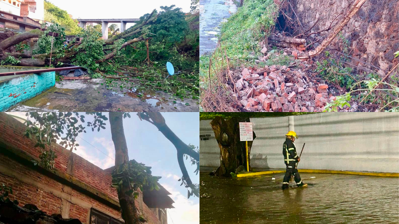 Intensas lluvias dejan afectaciones en Cuernavaca