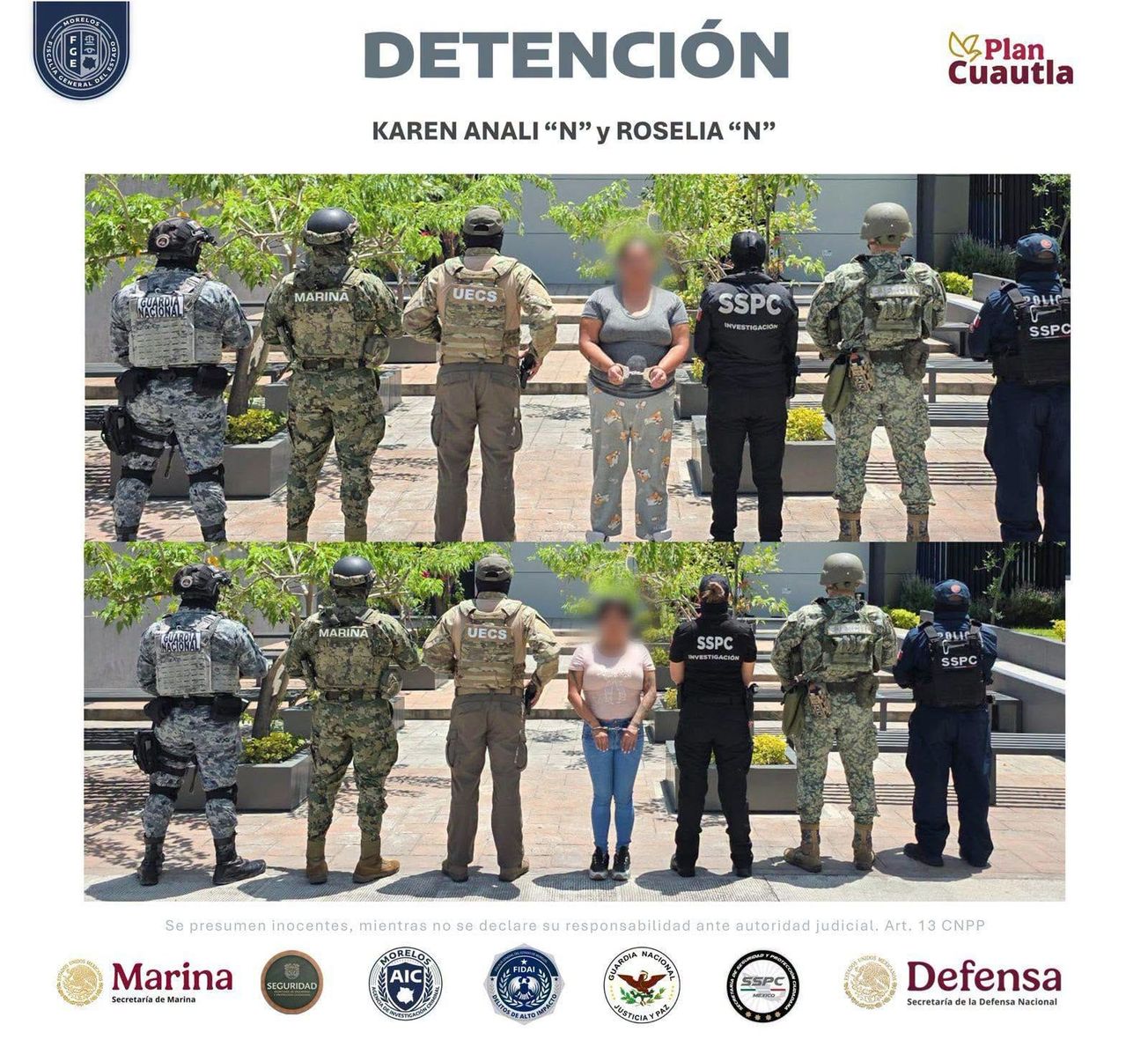 Detiene a dos mujeres presuntamente vinculadas con actividades delictivas en Temoac