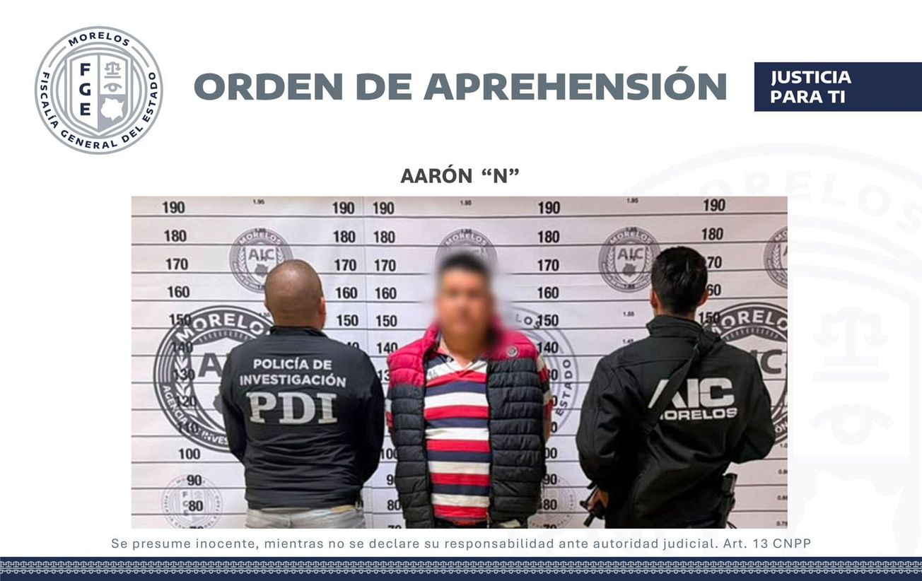 Aprehenden en Xochitepec a probable responsable de feminicidio en Ciudad de México