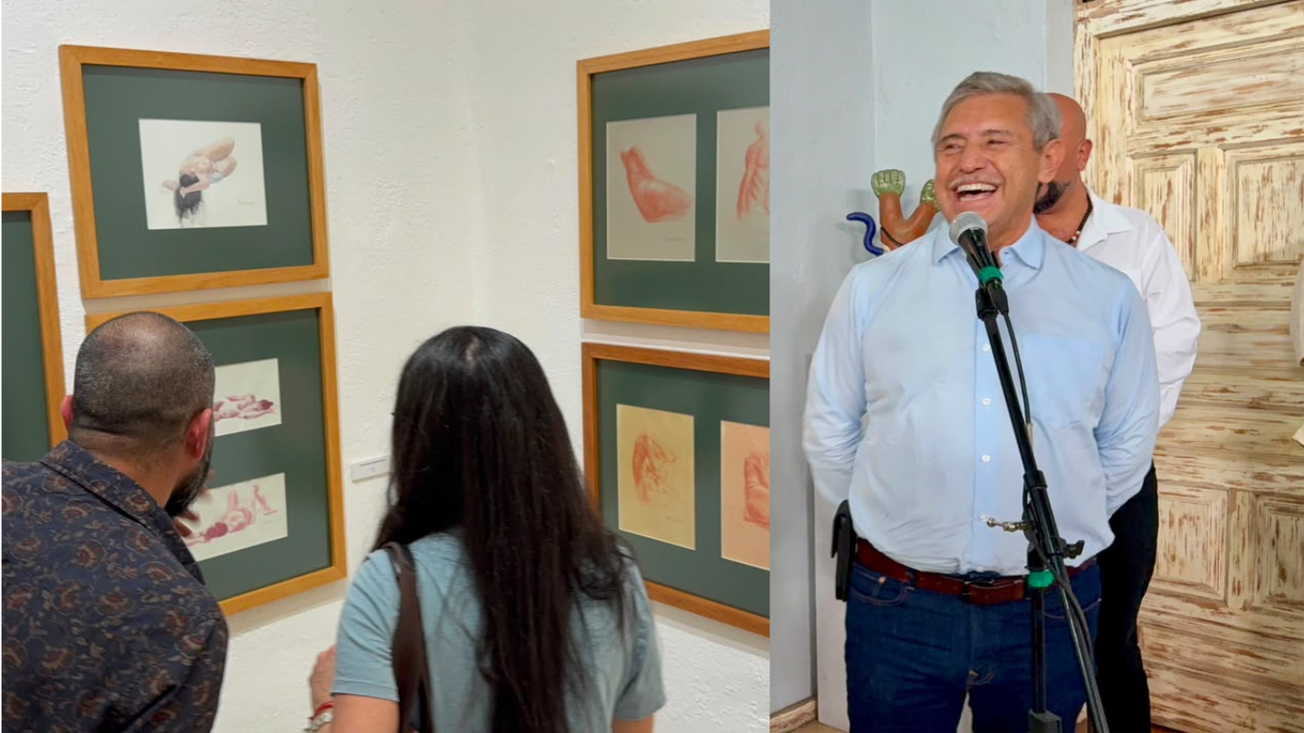 Inaugura Urióstegui la exposición "Anatomía del dibujo"