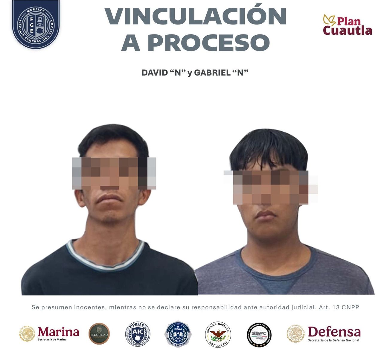 Vinculan a proceso a dos hombres por hechos registrados en Cuautla