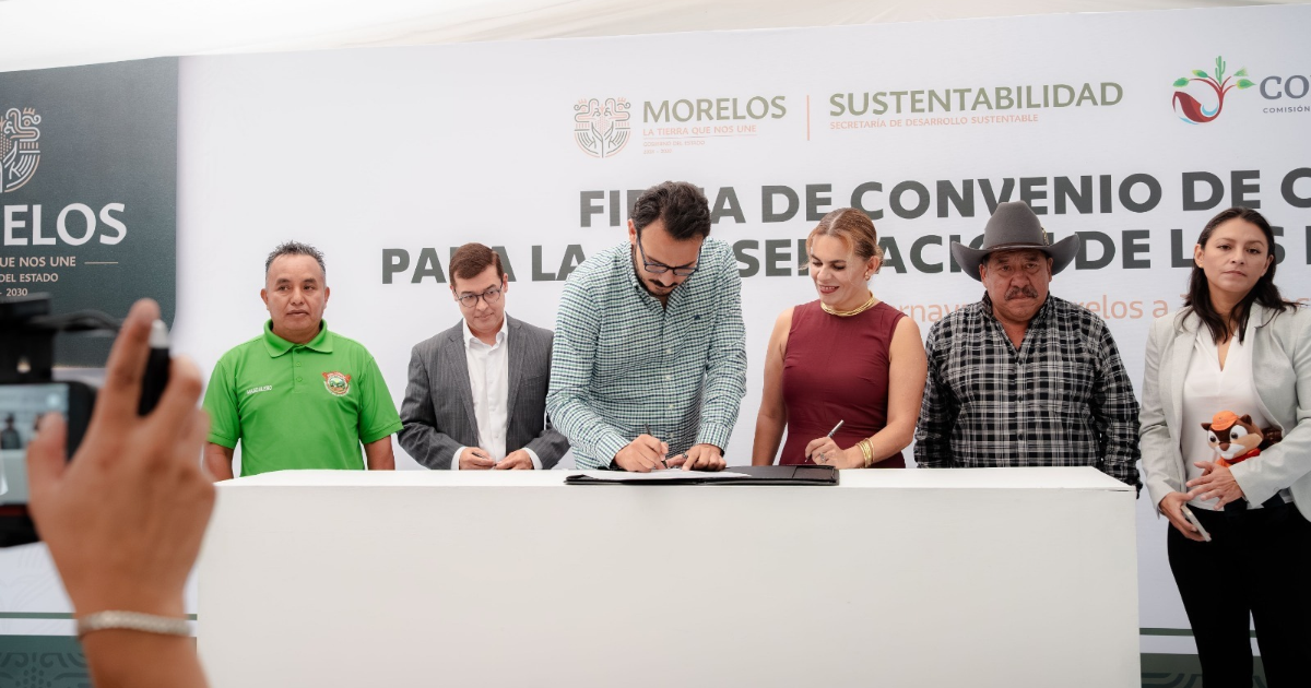 Morelos, Conafor y Unilever firman convenio para proteger bosques y garantizar el agua
