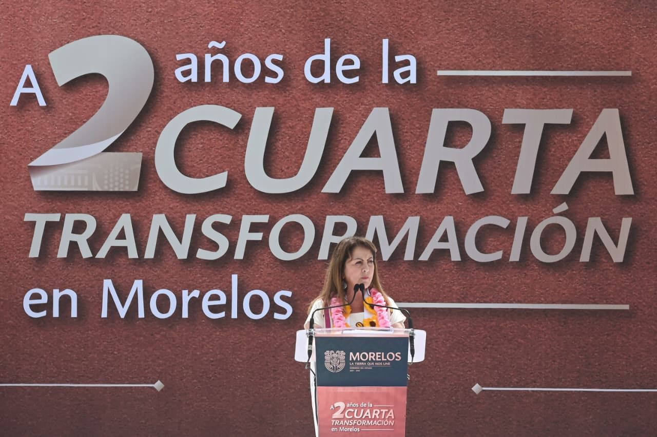 Margarita González Saravia presenta balance de sus dos años de gobierno en Morelos