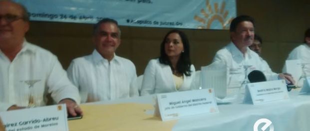 Graco Ramírez y Miguel Mancera hacen campaña con Mojica en Guerrero.