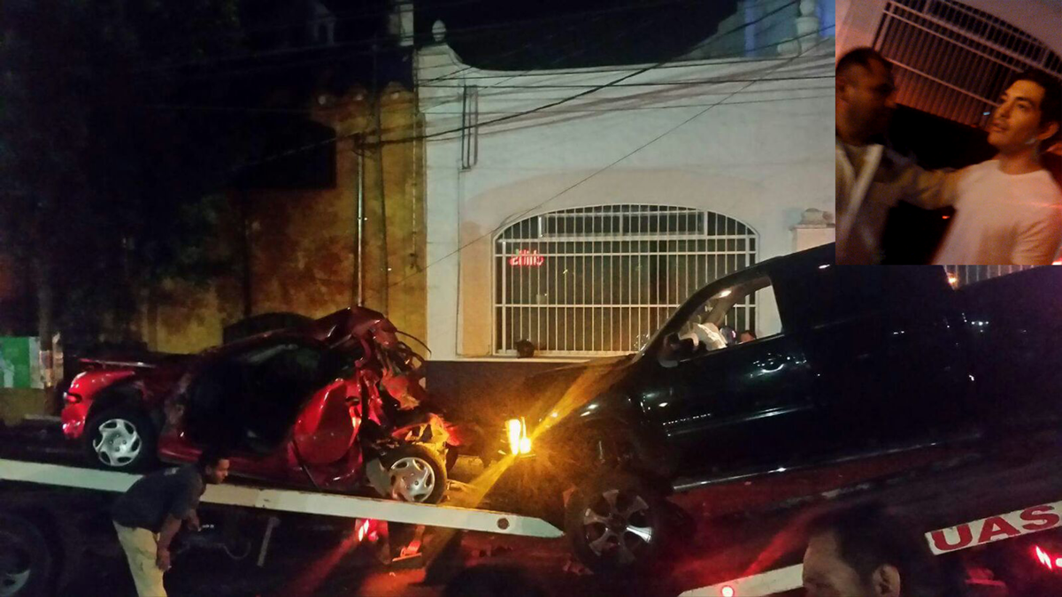 NIETO DE RAÚL CARRANCÁ INVOLUCRADO EN ACCIDENTE VIAL