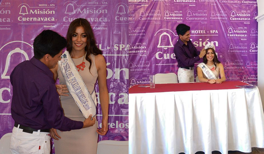 Belleza morelense en el certamen “Reina del Folclor mexicano”