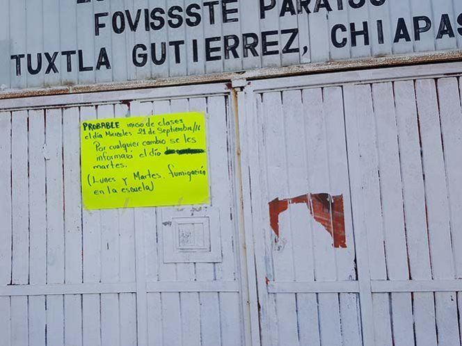 Aún no inician clases en Chiapas