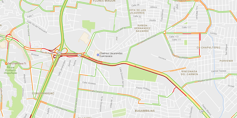 Manifestación en Boulevard Cuauhnáhuac
