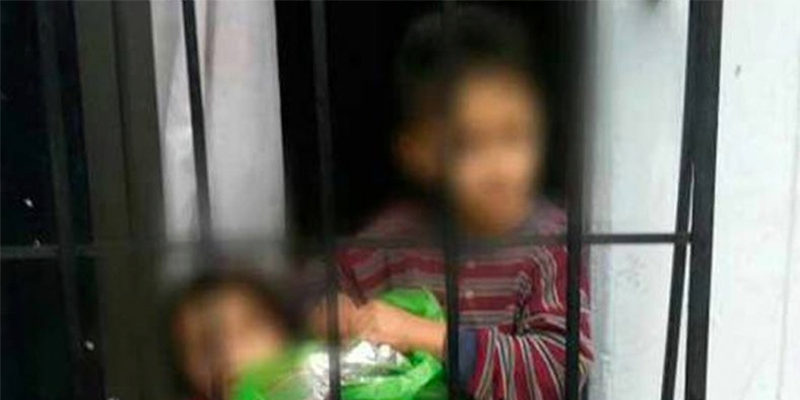 Rescatan a niños encerrados