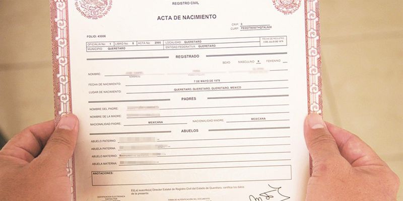 ¡Ya puedes obtener tu acta de nacimiento desde casa!