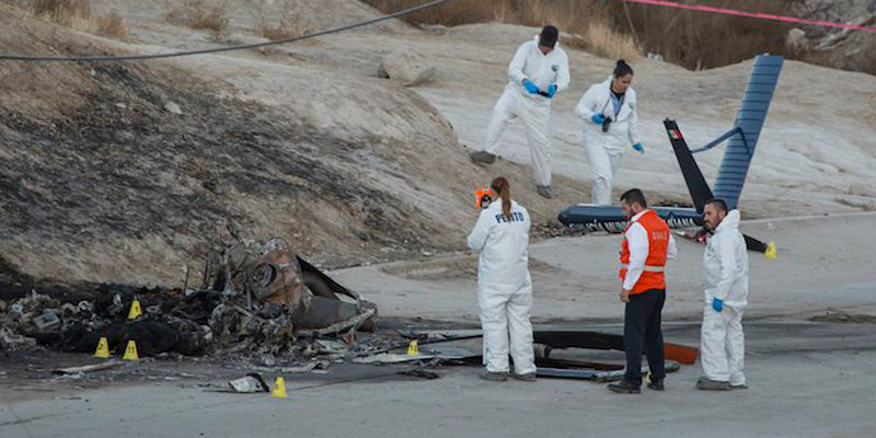 Desploma helicóptero tras persecución en Tijuana
