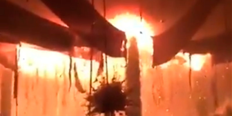 Termina boda en incendio