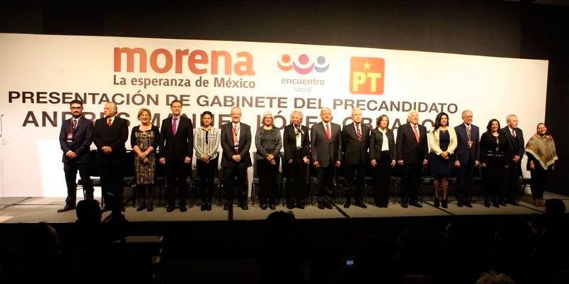 AMLO ANUNCIA SU POSIBLE GABINETE PARA 2018