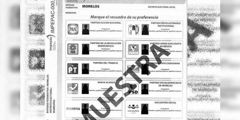 Así las boletas para gobernador