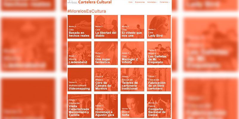 ¡No lo olvides! Cartelera Cultural Morelos