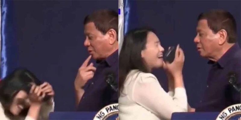 Presidente pide que lo besen en la boca