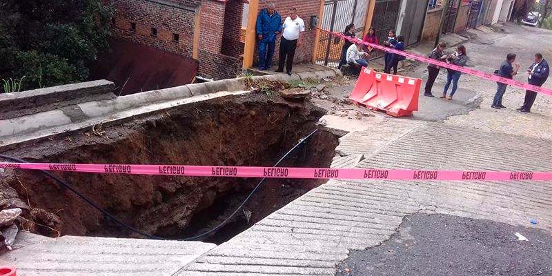 Otro socavón en Cuernavaca