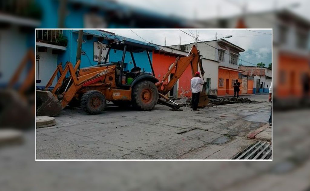 Se formó socavón en Tlaltizapán
