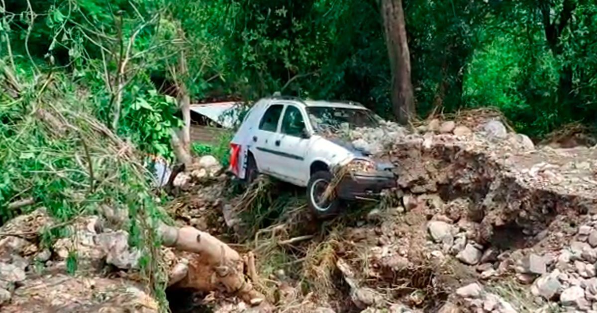 Deslave en Tlaquiltenango por lluvias