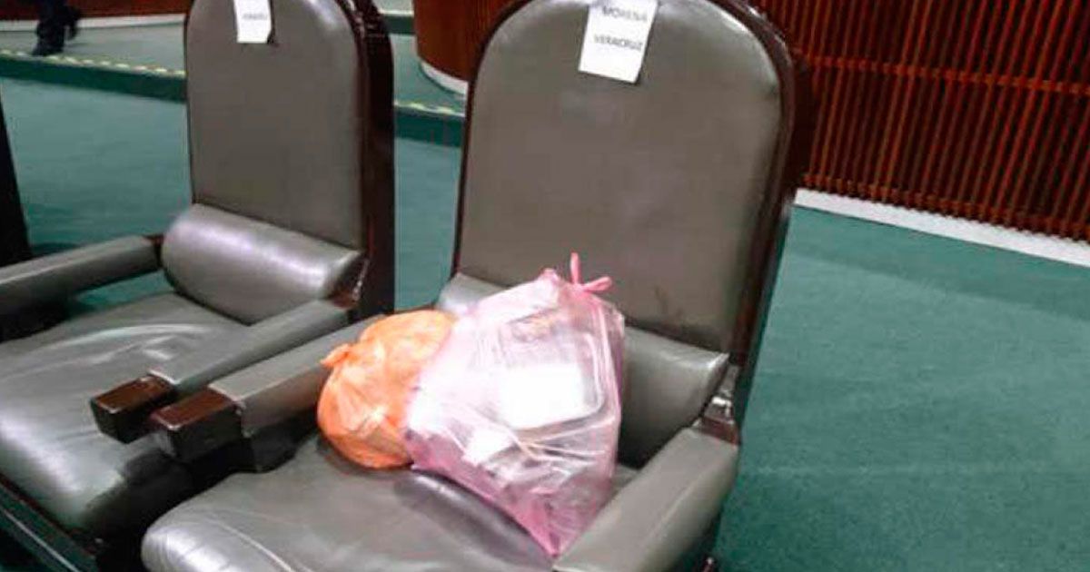 Diputados dejan basura en Palacio Legislativo