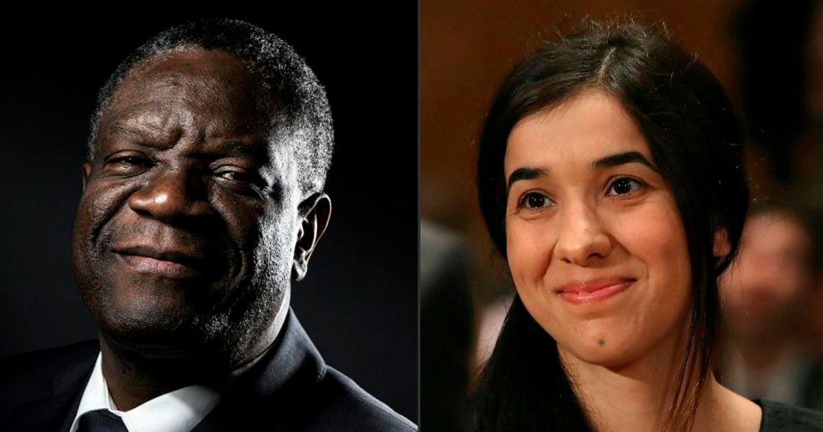 Reciben Nobel de la Paz por su lucha contra la violencia sexual