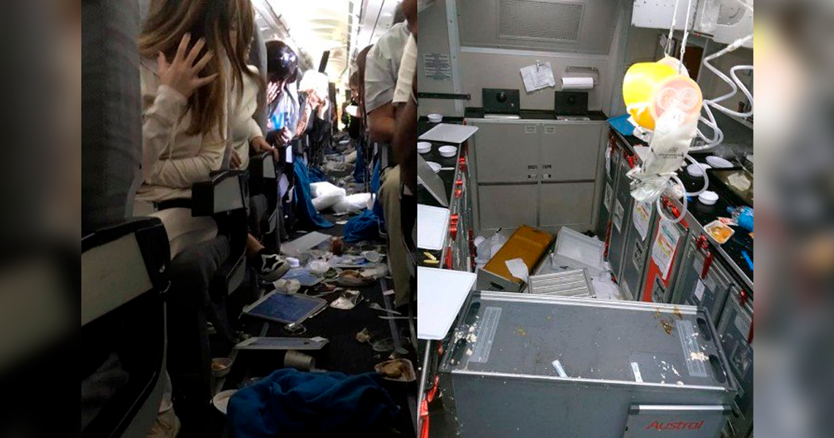 15 pasajeros heridos por severa turbulencia