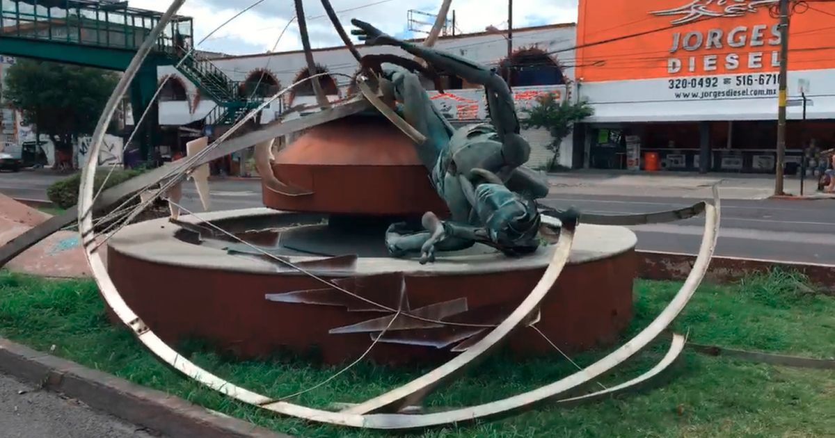 Escultura “Carro del Sol” está extraviada luego de derrumbarse