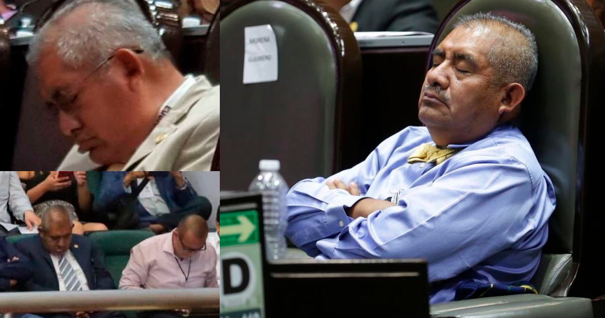 Otra vez se quedó dormido el diputado Huerta ????