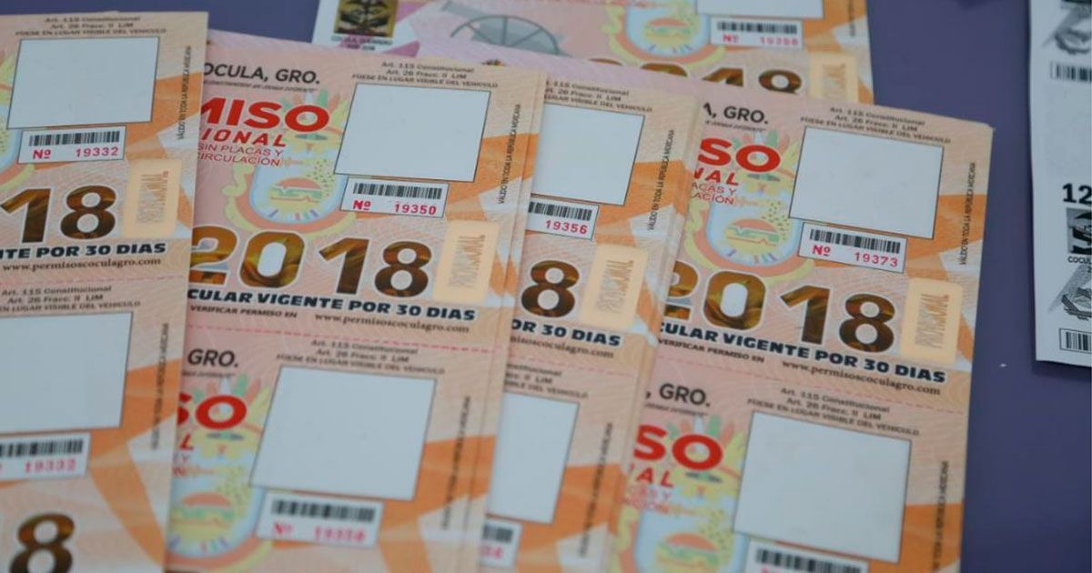 Irán a prisión vendedores de permisos para circular del estado de Guerrero