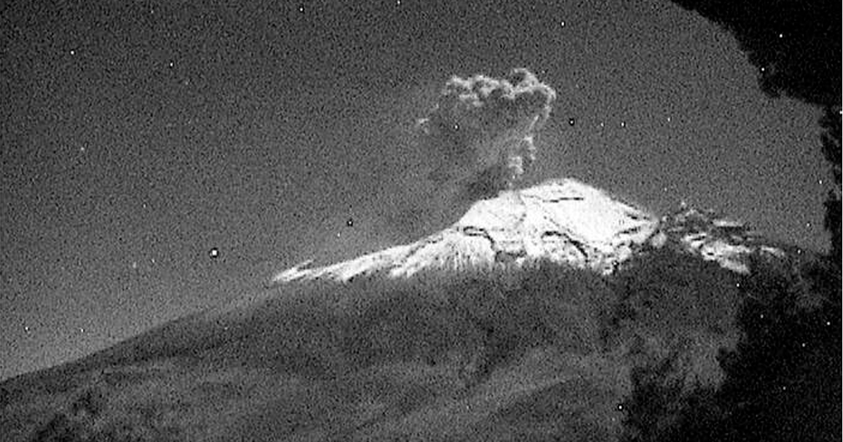 Volcán Popocatépetl y su actividad en las últimas horas