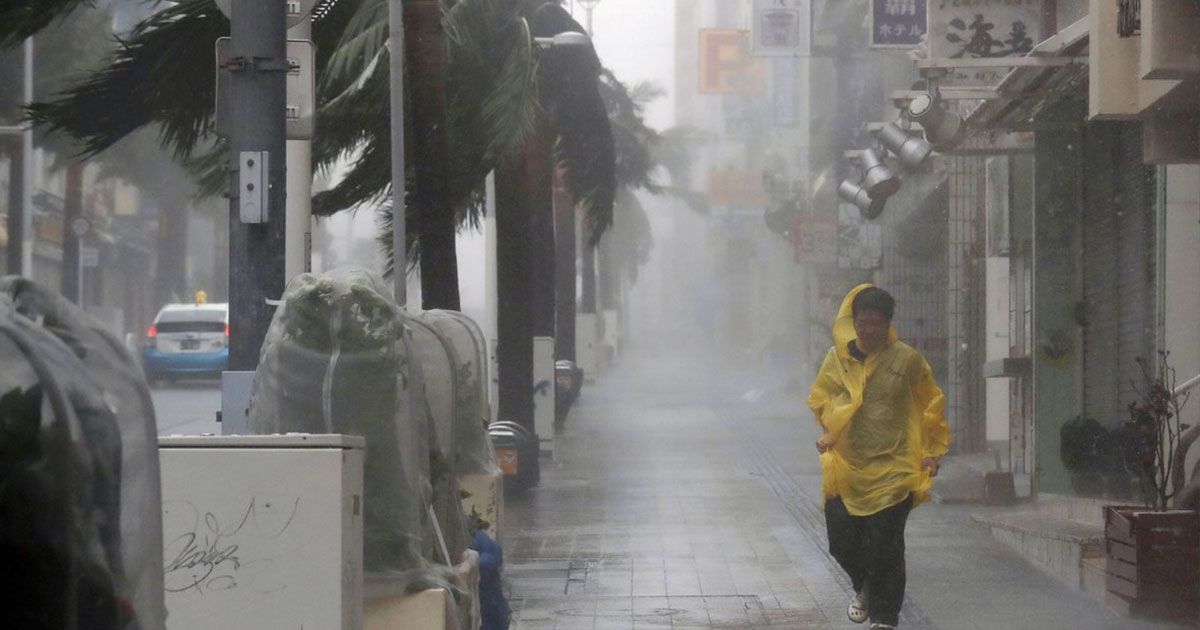 Tifón “Trami” deja estragos en Japón