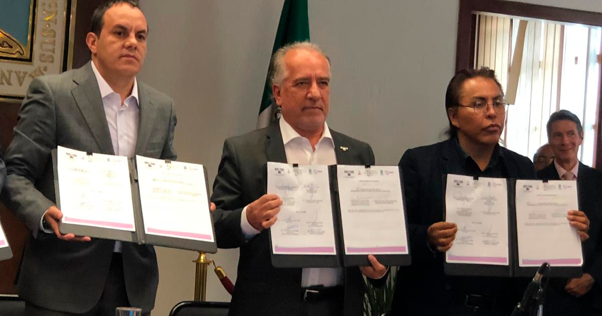Firman convenio gobierno y UAEM