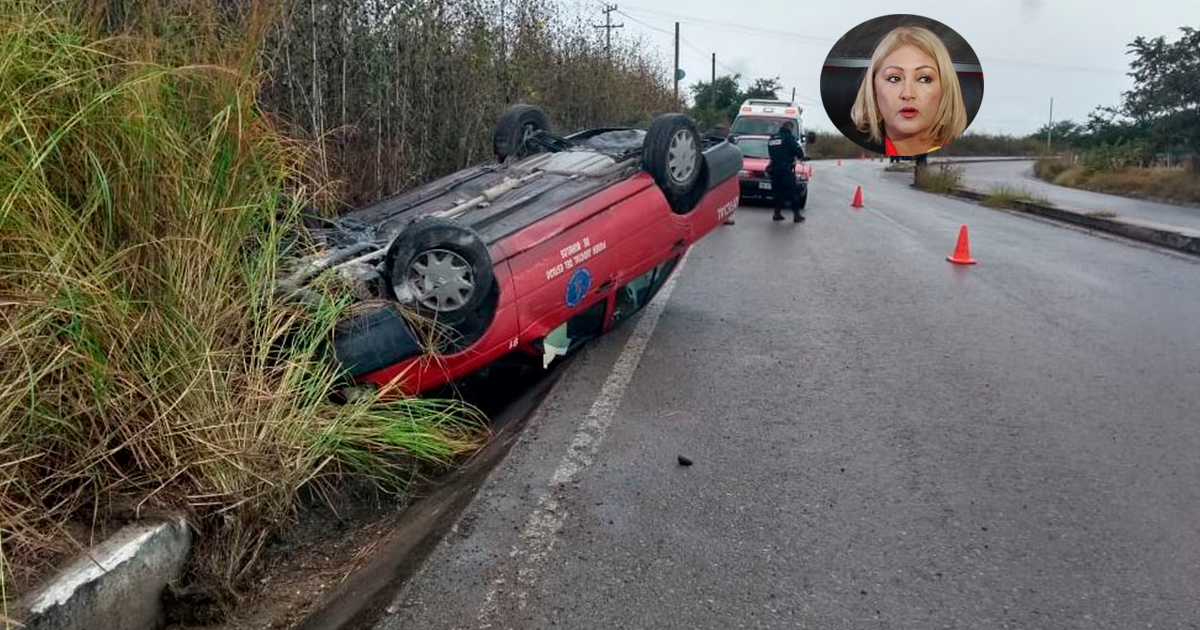 Vuelca vehículo oficial del TSJ en Tequsquitengo
