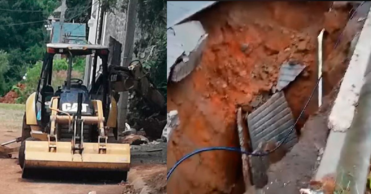 Se robaron maquinaria que reparaba socavón en Cuernavaca